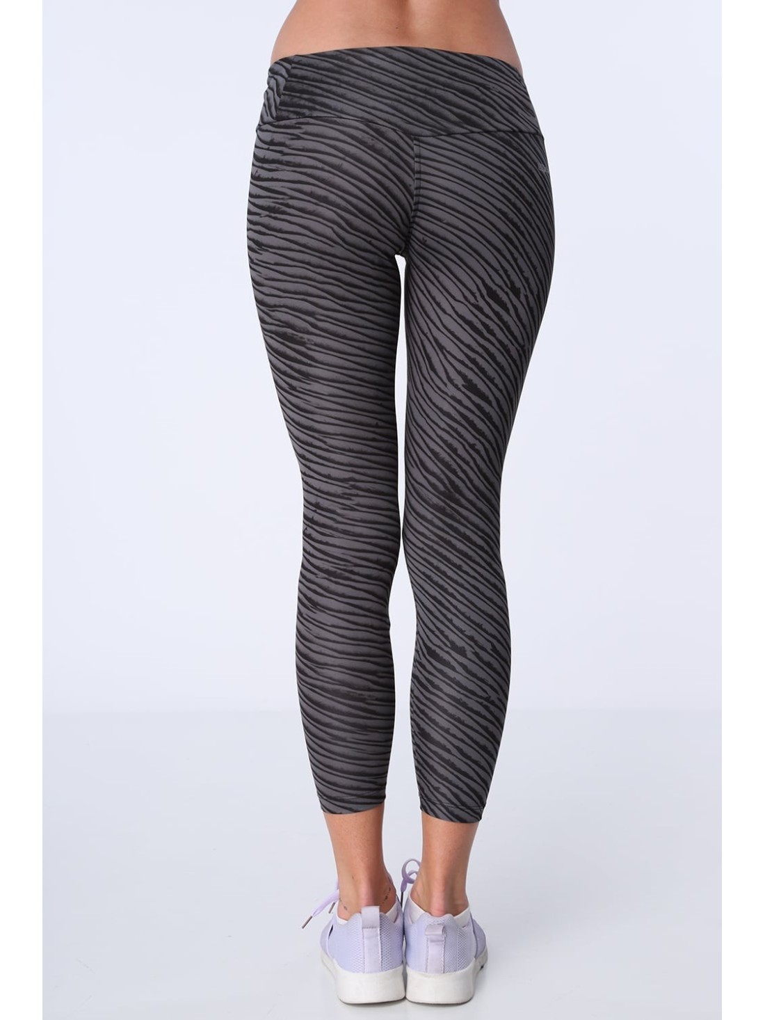 Dark gray patterned sports leggings MR15285 - Online store - Boutique